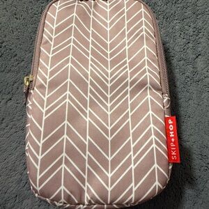 Skip Hop Mauve Chevron Cosmetic Pouch